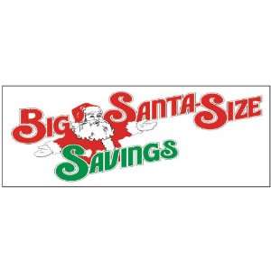  Santa Size Savings Business Banner