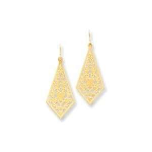  Filigree Wire Earrings in 14k Yellow Gold Jewelry