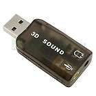USB Sound Adapter Card External Audio 3D Virtual 3.5mm Jack Plug 