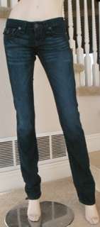NWT True Religion womens Billy super T jeans in dark ponyexpress 