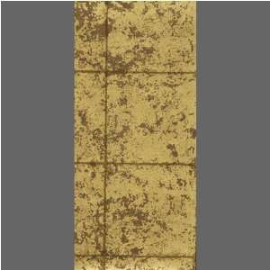 Faux Metallic Gold Tile Screen Printed Wallcovering  