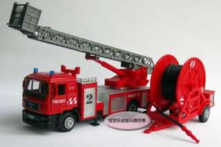   Binodal Fire Engine With Ladder Diecast Model Car With Box Red B488