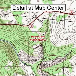 USGS Topographic Quadrangle Map   Mount Storm, West Virginia (Folded 
