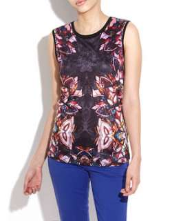 Black (Black) Stained Glass Print Tank Top  247538401  New Look