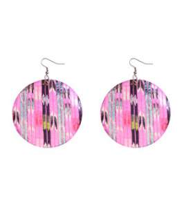 Fuscia (Pink) PinkTropical Disc Earring  254184077  New Look