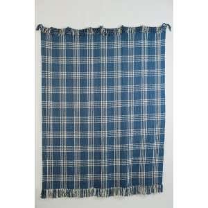   : Easton Blue 50x60 Woven Throw Quilt Throw Blanket: Home & Kitchen