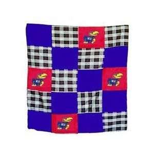   Jayhawks 50X60 Patch Quilt Throw/Blanket/Bedspread: Sports & Outdoors
