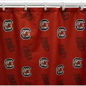  South Carolina Gamecocks Cotton Shower Curtain: Sports 