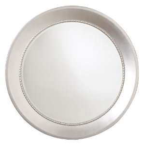  Silver Beaded Trim Round 30 Wide Wall Mirror