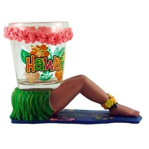  Sitting Hula Legs Shot Glass with Hawaii