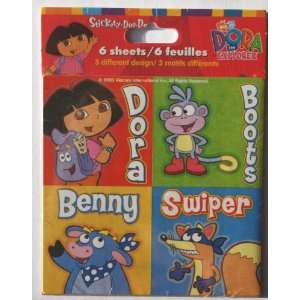   Dora the Explorer Stickers 6 Sheets/3 Different Designs Toys & Games