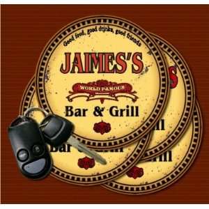  JAIMES Family Name Bar & Grill Coasters: Kitchen & Dining