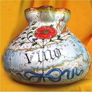 Decorative Vino Pitcher  Made in Florence   Italian Ceramics Pottery 