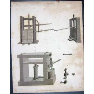 ANTIQUE PRINT 1806 PRESSES MACHINERY PORTER BLACKFRIARS  