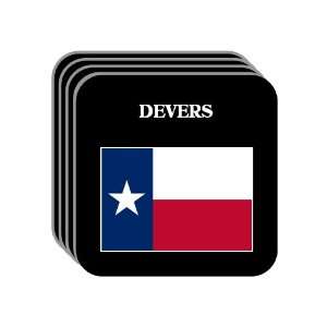  US State Flag   DEVERS, Texas (TX) Set of 4 Mini Mousepad 