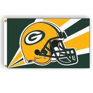   Green Bay Packers NFL Helmet Design 3x5 Banner Flag: Everything Else