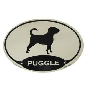    Euro Style Oval Dog Decal Puggle  Pet Supplies