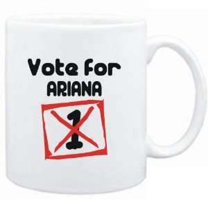    Mug White  Vote for Ariana  Female Names