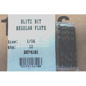 1/16 Blitz Bit Jobber Drill M7 HSS 135*, Black/Gold 12/PK 