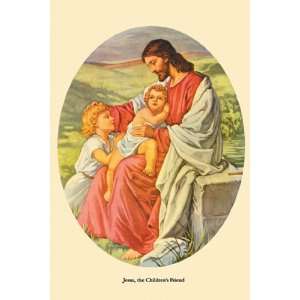  Jesus, the Childrens Friend by Bernhard Plockhorst 12x18 