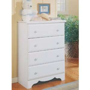  Reflections 4 Drawer Chest (Pearl White) (44.25H x 32.88 