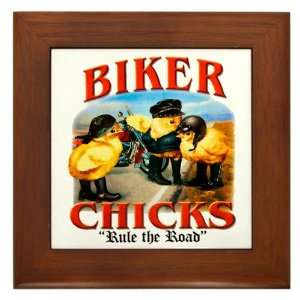   : Framed Tile Biker Chicks Women Girls Rule the Road: Everything Else