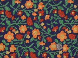 Retro 60s Flower Print Fabric  