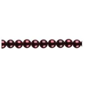   257 6mm metallic glass beads red   100 beads Arts, Crafts & Sewing