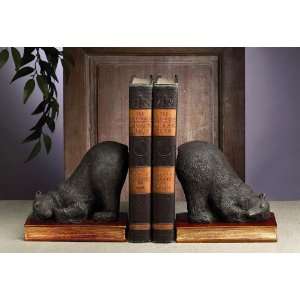  Dessau Bear & Book Bookends Bronze Resin Patio, Lawn 