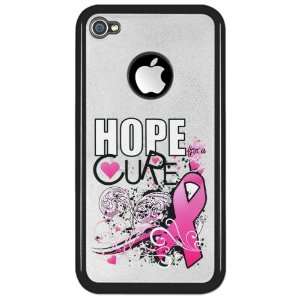   Clear Case Black Cancer Hope for a Cure   Pink Ribbon 