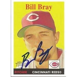 Bill Bray Signed Cincinnati Reds 07 Topps Heritage Card  