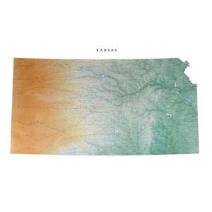  Raven Maps & Images Kansas Wall Map: Office Products