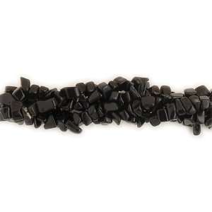  Blue Moon Frosting Glass Bead Chips, Black, 22 Inch Arts 