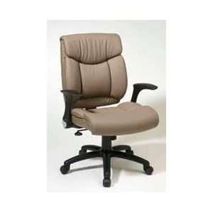   Chairs with Chocolate Chip Faux Leather and Flip Arms: Office Products