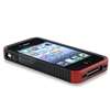 Piece Red/Black Hybrid TPU Case Cover+PRIVACY FILTER Film for iPhone 