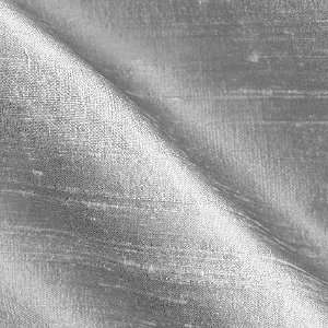 54 Wide Dupioni Silk Fabric Iridescent Silver By The 