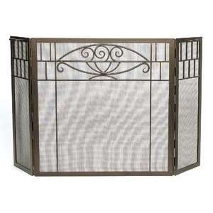  Bronze Fireplace & Hearth Protective Screen Guard: Home & Kitchen