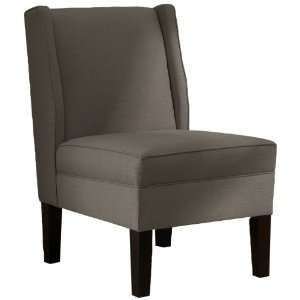    Skyline Furniture Linen Wingback Chair, Gray: Home & Kitchen