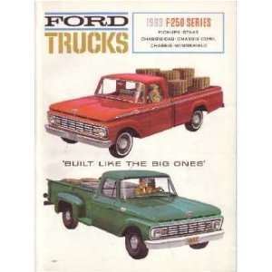  1963 FORD F250 TRUCK Sales Brochure Literature Book 
