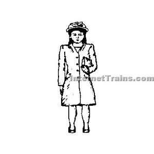   Scale Cast Metal Figure 1940s Walking Lady Unpainted Toys & Games