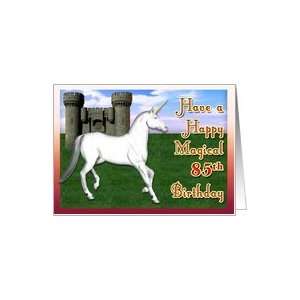  Magical 85th Birthday, Unicorn Castle Card Toys & Games