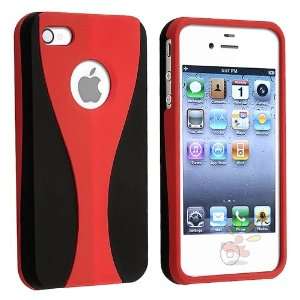   AT&T / Verizon) iPhone® 4 Snap on Hard Case , Red/Black Cup Shape
