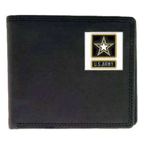  U S Army Top Grain Leather Bifold Wallet 