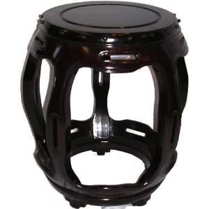   round Decorative solid rosewood Oriental barrel stool