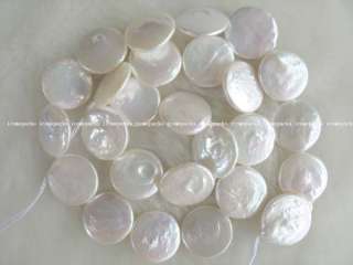 15 14 15×3 4mm white coin freshwater pearl beads  