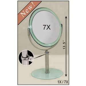  Rucci Round Metal Stand with Glass Base 6.5D X 13.5H 1X 
