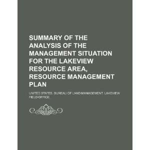   area, resource management plan (9781234866372) United States. Bureau