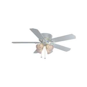   Bay 52 In. Polished Brass and White Ceiling Fan: Everything Else
