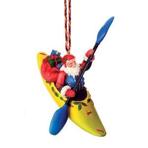  Whitewater Kayak Santa Ornament
