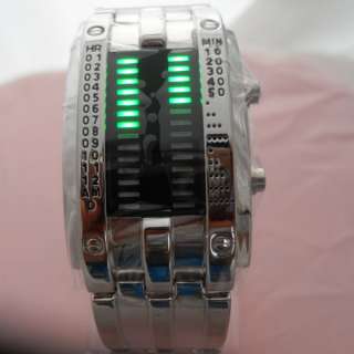 Rare Metal Green LED Mens Sports Military Wristwatch Watch Brand New 
